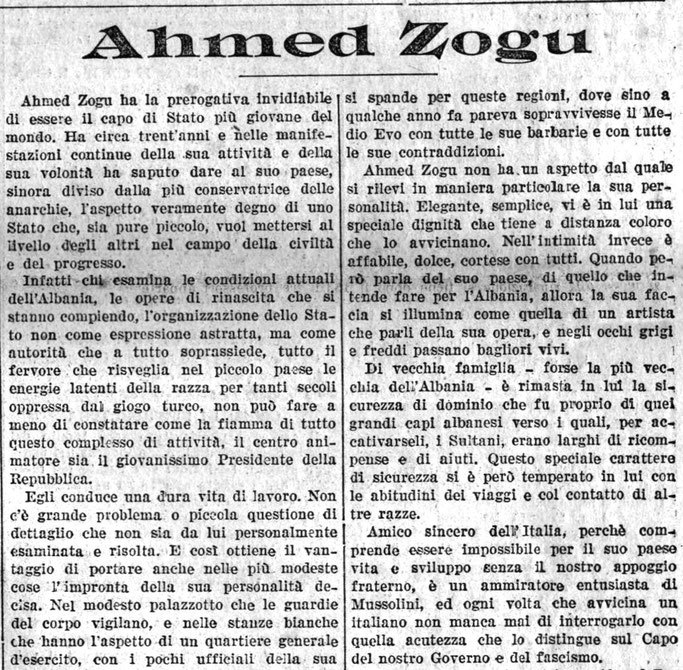 Burimi : La Gazetta di Puglia, e diel, 22 maj 1927, faqe n°3